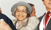 This Oct. 28, 1986, file photo shows Rosa Parks at Ellis Island in New York. The AP reported on Aug. 25, 2017, that a story circulating online that Parks' daughter praised President Donald Trump's response to violence in Charlottesville, Va. is false. Parks didn't have any children. (AP Photo, File) This Oct. 28, 1986, file photo shows Rosa Parks at Ellis Island in New York. The AP reported on Aug. 25, 2017, that a story circulating online that Parks' daughter praised President Donald Trump's response to violence in Charlottesville, Va. is false. Parks didn't have any children. (AP Photo, File)