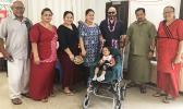 On Monday the Rotary Club of Pago Pago presented a specialized wheel chair to DOE’s Special Education and Fagaitua’s ECE student Gloria Kuresa. 