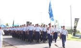 Local JROTC units honored veterans as they led off the Veterans Day— Family Fun Day celebration, yesterday, ahead of Veterans Da JROTC units
