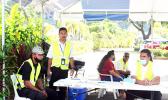 Security guards at check point