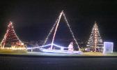 American Samoa Sailing Association’s Santa Claus at the Christmas display on Aoloau mountain