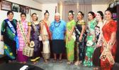 Samoa Airways Minister Lautafi Fio Selafi Purcell  with Miss Samoa contestants