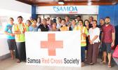 Samoa Air employees answering the call for blood last Friday 