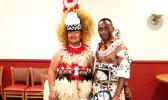 Taupou Mary Leausa Dorleus from Fagali'I and Ma'asina Fagaloa, Upolu Samoa who resides in Hinesville, Georgia, pictured with Ray Robanadakavu from Suva, Fiji.