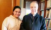 Tessarina Vee and Monsignor Marco Frisina