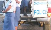 stock photo of Samoa police van