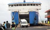 Samoa Shipping Corporation ferry at Mulifanua wharf Photo: RNZ Pacific/ Tipi Autagavaia Samoa Shipping Corporation ferry