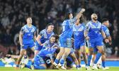 Samoa victors celebrate