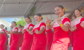 Samoan dancers at Auckland Polyfest 2024