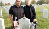 Lennard and Lance at Charles Morse's grave