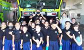 Samoa Baptist Academy students at the PPG fire station
