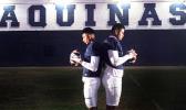 Aquinas High School football players Francisco Mauigoa, 16, (L), and Francis Mauigoa, 14, (R)
