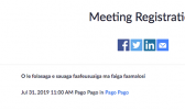 Screenshot of meeting registration form. Screenshot of meeting registration form.