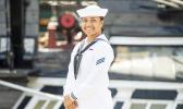 A daughter of American Samoa — Seaman Ruth Tuiolemotu checked aboard the USS Constitution on July 20, 2022. Seaman Ruth Tuiolemotu