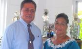 Sen. Nuanuaolefeagaiga Saoluaga T. Nua with his wife, Usuimalo T. Ah Soon Nua