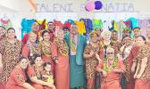 Capstone Assembly of God Church members with completed sewing projects