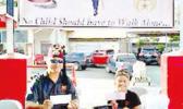 Shrine Club members selling raffle tickets prior to the tournnament