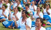 Samoana High School performing during the 2019 Flag Day.