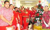 Reigning Miss SOFIAS, Vanessa Ta’amu Simanu (far right) along with officers and members of the Sosaiete O Fa’afafine I Amerika Samoa