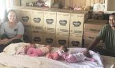 Mrs. Filomena Sokimi (far left) and Sokimi Sokimi Jr. (far right) of Ili’ili with the four baby girls