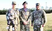 SPC Arrianna Princess Auva'a of Malaeloa with Mr. Kyren Thomsen, SPC Soapy J. Ifopo of Tafuna, and SSG Joey Taiese of Aunu'u
