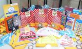 Some of the prizes for the Samoa News Territorial Spelling Bee. [photo: LF]