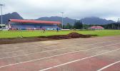 Photo of field conditions at Veterans Memorial Stadium