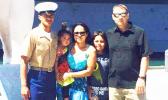 LCPL Stein Mcentire a 20-year-old local raised in American Samoa, with his proud parents Patrick and Tupou Mcentire and his siblings Ryan and Susan.  [Courtesy photo]