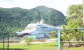 Norwegian Jewel entering the fuel dock at the Port of Pago Pago