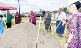 Participants in the groundbreaking for the Tafuna Community Center