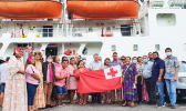 Tahiti donation vessel for Tonga relief