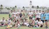 Talavalu with Cook Islands team
