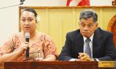 DOC director, Petti T. Matila and Department of Homeland Security director Samana Semo Veavea