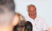 Dr. Unasa laughing during their sharing time with those who attended the Tatau Forum yesterday morning at the ASCC Lecture Hall – as he made time to interact with the students and teachers as well as the members of the public who came out.  [photo: TG]