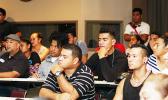Students of the American Samoa Community College enjoying the presentation from Dr. Unasa, during the Tatau Forum that was held yesterday morning at the ASCC Lecture Hall.  [photo: TG]