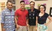 (l-r) Chris Ausage of ASHPO, Joseph Iosefa of Off Da Rock Tattoos, Dr. Christopher Lynn, and Dr. Michaela Howells are teaming up to get local volunteers to participate in a study that could show a link between tattooing and a strong immune system. See story for full details.  [photo: BC]