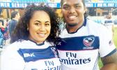 Joseph Taufete’e of Nu’uuli and his lovely wife Noeleen Bette Meni-Taufete’e who he wanted to impress by playing rugby, not knowing it would make his sporting dream a career come true.  [Courtesy photo]