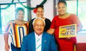 House Speaker Savali Talavou Ale with Seanette Thompson, Sala Godinet and Sianiga Mauigoa.