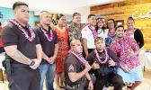 Fellow police officers with Evielynn-Deidra Siiloto Fetuao and Toke Vivao