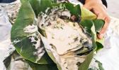 Tongan Lu involves taro leave, onions, meat and coconut cream 
