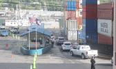 Traffic from the west heading east towards Fagatogo last Friday morning diverted through the main dock 