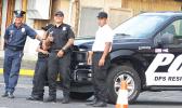 Traffic officers in front of CBT.