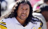 In this Oct. 12, 2014, file photo, Pittsburgh Steelers strong safety Troy Polamalu watches from the bench in the second quarter of an NFL football game against the Cleveland Brownsin Cleveland. First-time eligibles Reggie Wayne and Polamalu are among 15 finalists for the Pro Football Hall of Fame's modern-day 2020 class. (AP Photo/David Richard, File) Pittsburgh Steelers strong safety Troy Polamalu watches from the bench in a file photo