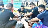 David Tua getting traditional Samoan pe'a in boxing ring