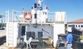 A look at the deck of the tugboat  ‘Signet Courageous’, which is being touted as a possible second tugboat for the Port of Pago Pago.  [courtesy photo]