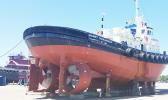 A recent photo, provided by the ASG Port Administration, showing the tugboat, ‘Signet Courageous’, in Louisiana. This used tugboat is being checked by Port Administration engineers, who are in Louisiana, as a possible second tugboat for the Port of Pago Pago.  [courtesy photo]