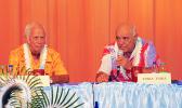 Gubernatorial team Tuika Tuika and Salanoa Iuni Maeva Saveena during this past Monday’s Gubernatorial Forum on Disability issues. [photo: TG]