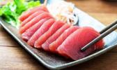 A plate of yellowfin sashimi