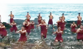 Dancers at Turtle and Shark location in Vaitogi, American Samoa