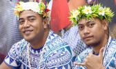 Attendees from Tuvalu pose